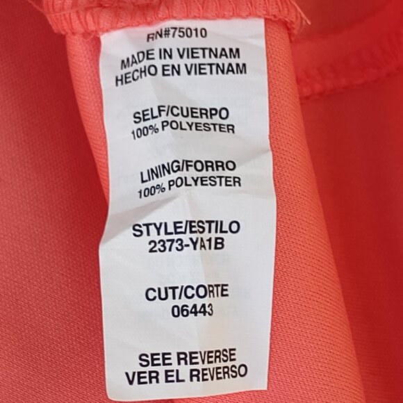 City Triangles Sleeveless Dress with Handkerchief Hem Sheer & Lined Size L - Picture 4 of 13